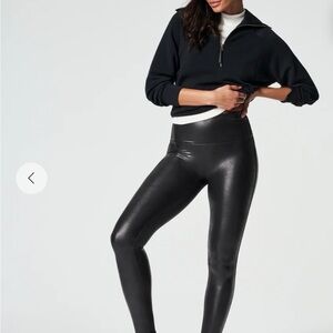 SPANX Shiny Black Leggings